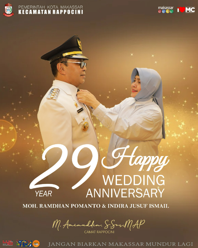 Penunjang Foto Happy Wedding Anniversary Ke-29 Bapak Walikota Makassar - 1